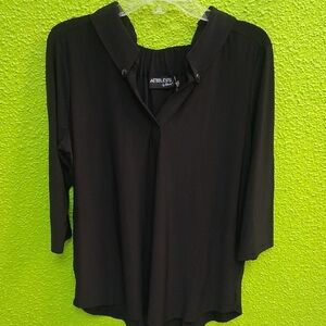 Attitudes by Renee Elegant Black Blouse